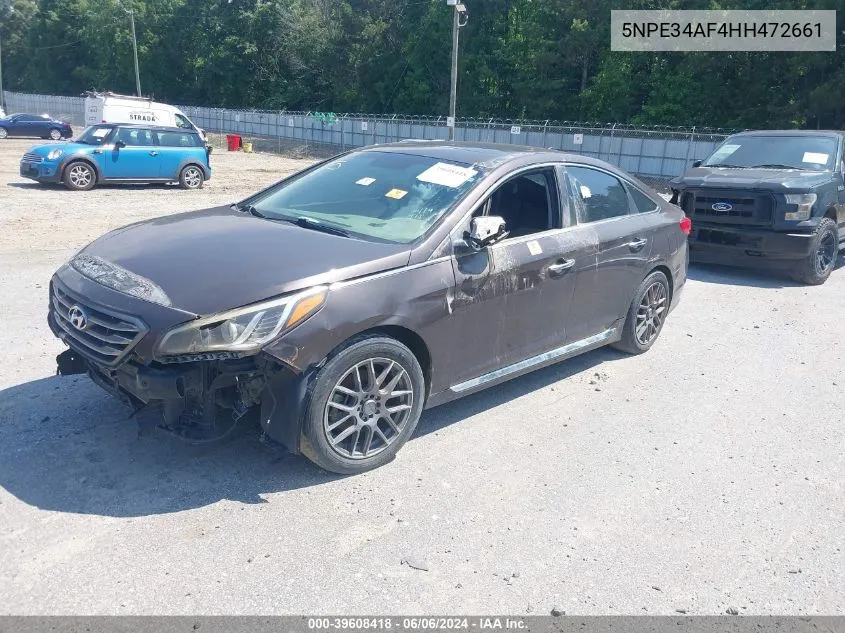 2017 Hyundai Sonata Sport VIN: 5NPE34AF4HH472661 Lot: 39608418