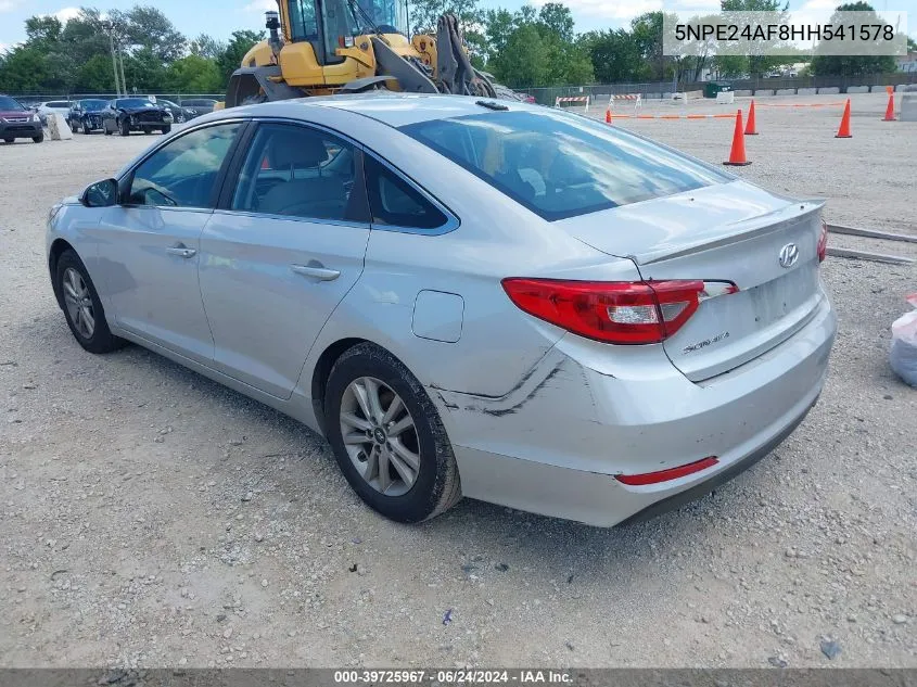 2017 Hyundai Sonata VIN: 5NPE24AF8HH541578 Lot: 39725967