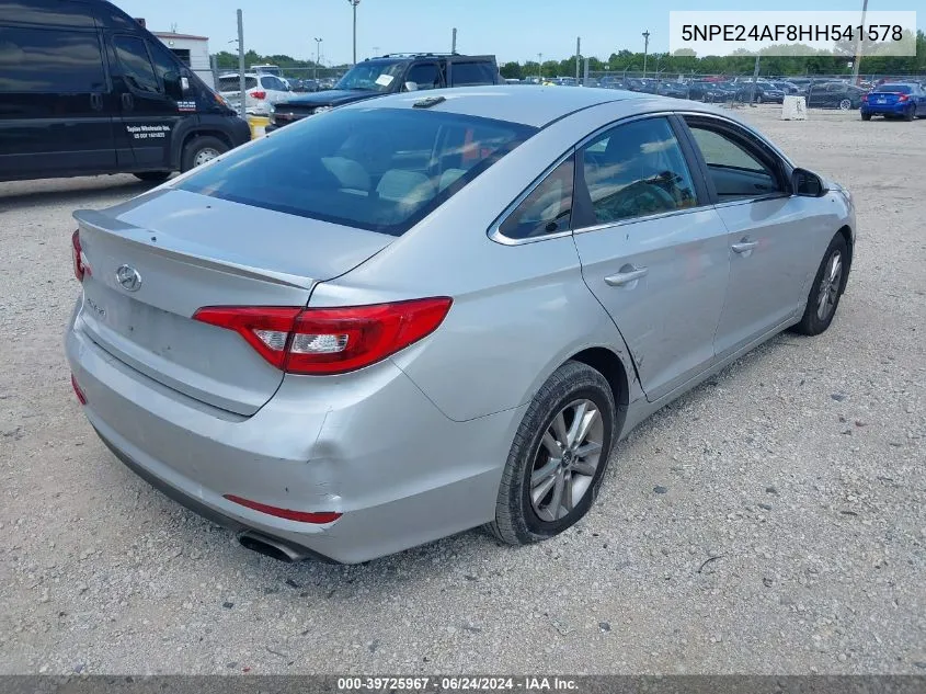 2017 Hyundai Sonata VIN: 5NPE24AF8HH541578 Lot: 39725967