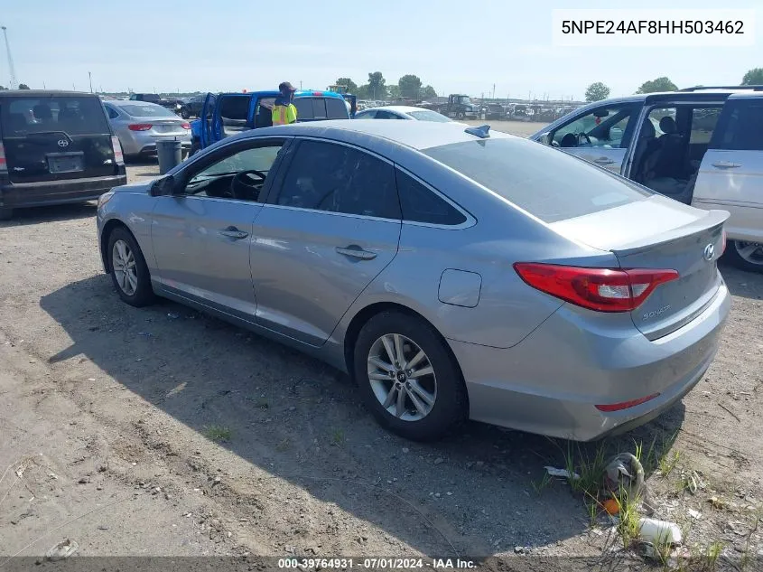 2017 Hyundai Sonata VIN: 5NPE24AF8HH503462 Lot: 39764931