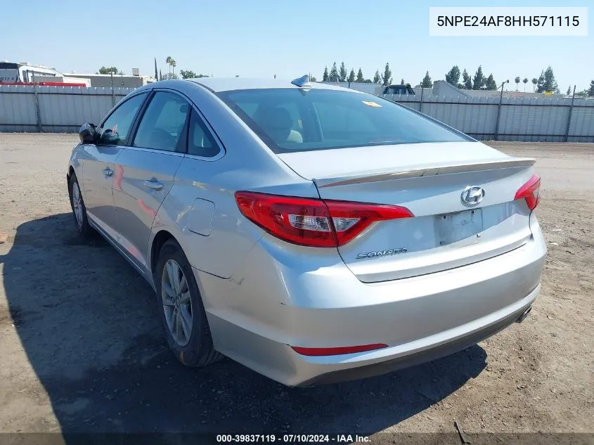 5NPE24AF8HH571115 2017 Hyundai Sonata Se