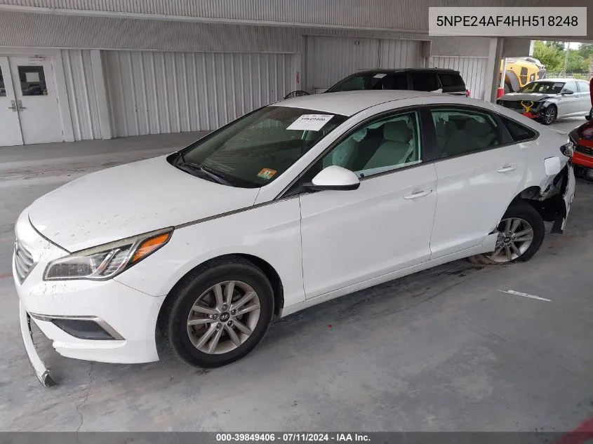 2017 Hyundai Sonata VIN: 5NPE24AF4HH518248 Lot: 39849406