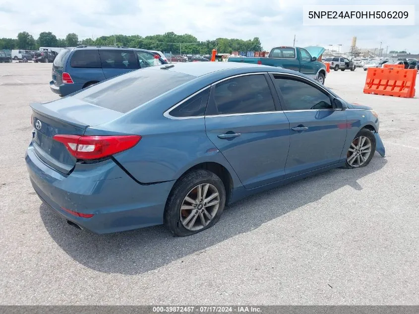 5NPE24AF0HH506209 2017 Hyundai Sonata