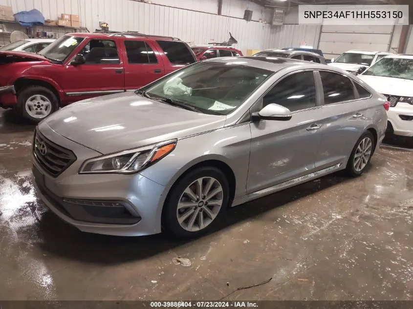 2017 Hyundai Sonata Limited VIN: 5NPE34AF1HH553150 Lot: 39886404