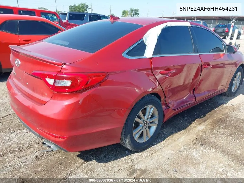 2017 Hyundai Sonata VIN: 5NPE24AF6HH454231 Lot: 39887036