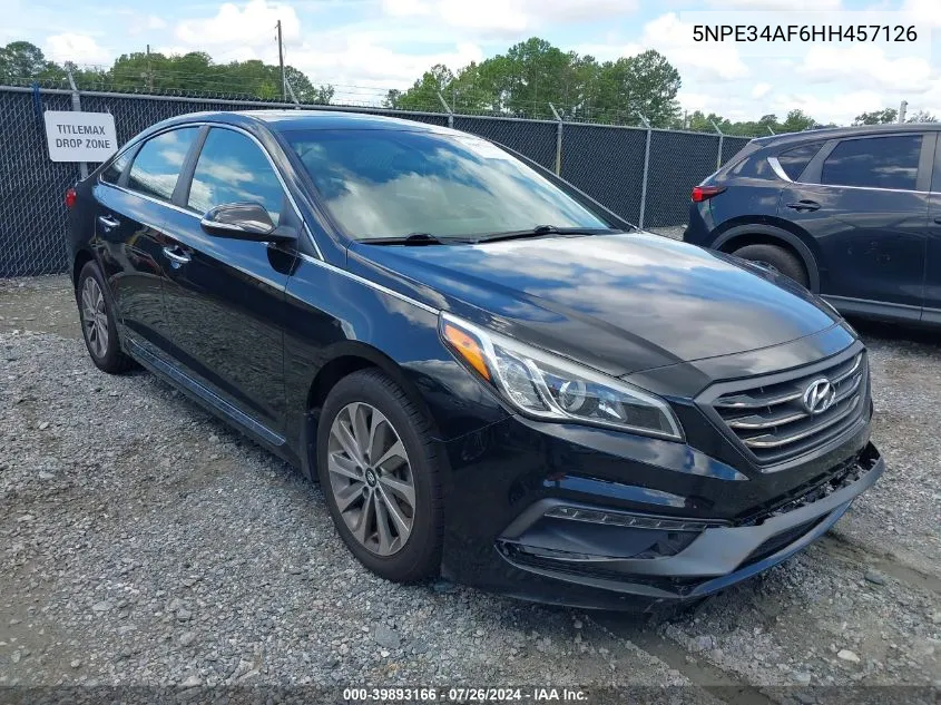 2017 Hyundai Sonata Sport VIN: 5NPE34AF6HH457126 Lot: 39893166