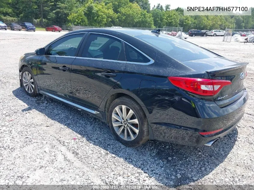 2017 Hyundai Sonata Sport VIN: 5NPE34AF7HH577100 Lot: 39897533