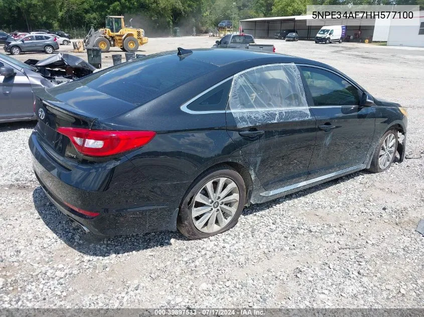 2017 Hyundai Sonata Sport VIN: 5NPE34AF7HH577100 Lot: 39897533