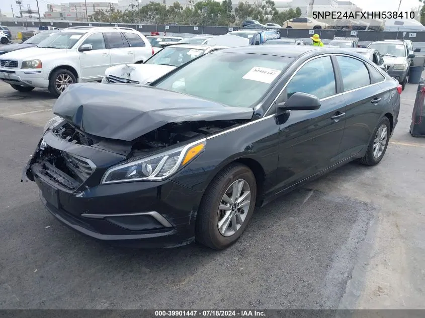 2017 Hyundai Sonata Se VIN: 5NPE24AFXHH538410 Lot: 39901447