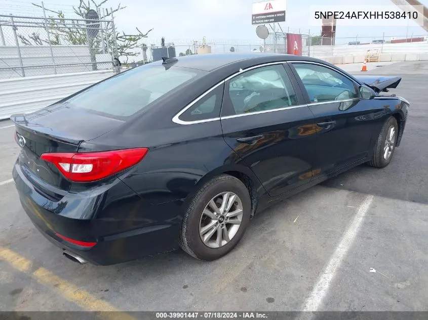 5NPE24AFXHH538410 2017 Hyundai Sonata Se