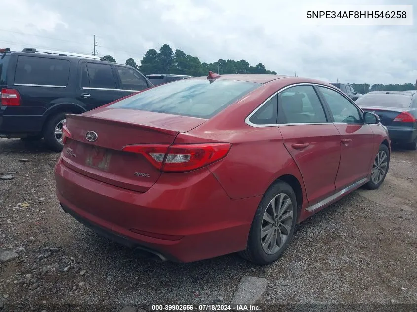 5NPE34AF8HH546258 2017 Hyundai Sonata Sport