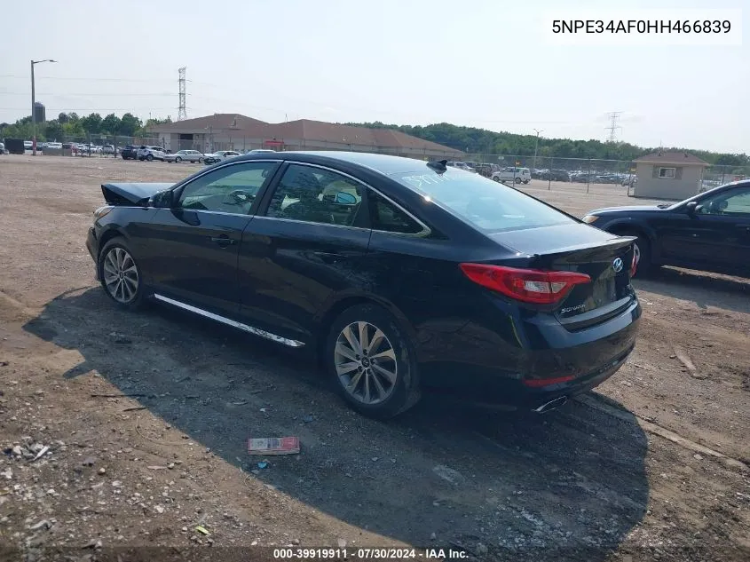 2017 Hyundai Sonata Sport VIN: 5NPE34AF0HH466839 Lot: 39919911