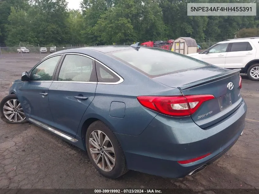 2017 Hyundai Sonata Sport VIN: 5NPE34AF4HH455391 Lot: 39919992