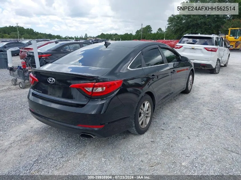 5NPE24AFXHH562514 2017 Hyundai Sonata