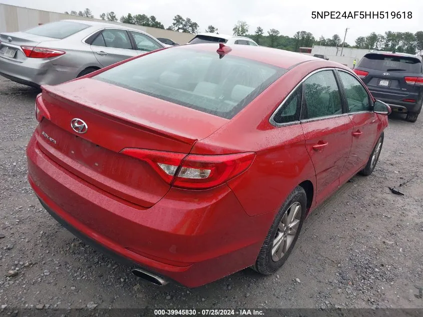 5NPE24AF5HH519618 2017 Hyundai Sonata