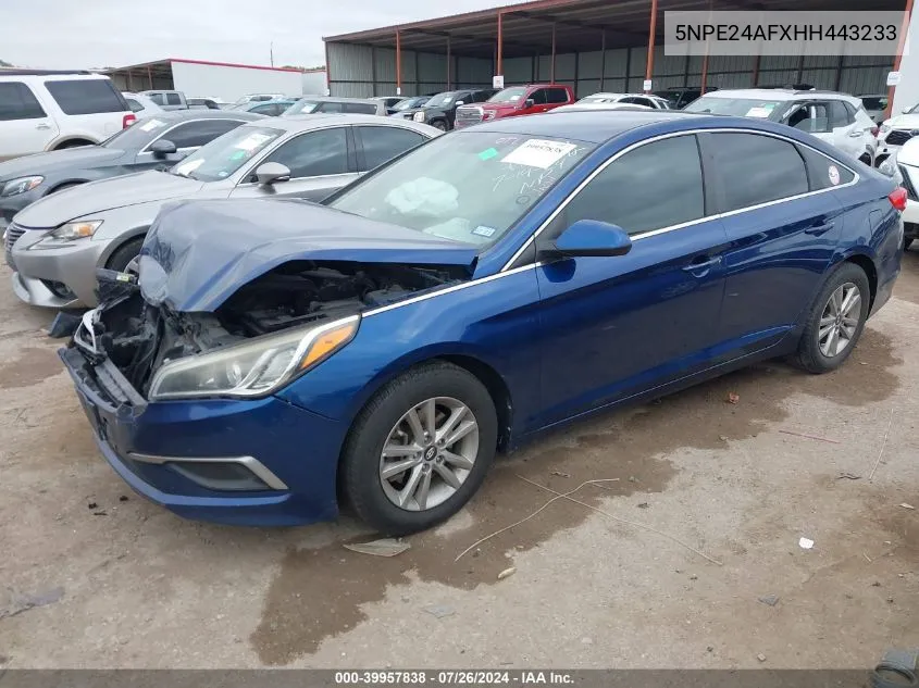 5NPE24AFXHH443233 2017 Hyundai Sonata