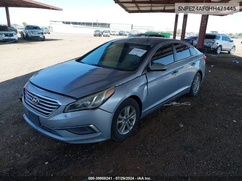 2017 Hyundai Sonata VIN: 5NPE24AF0HH471445 Lot: 39958241