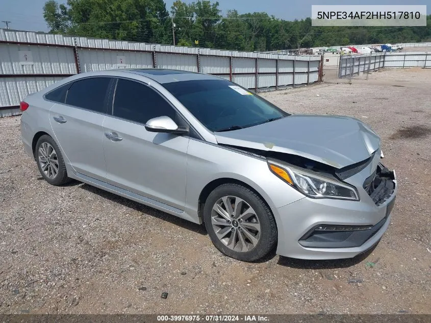 5NPE34AF2HH517810 2017 Hyundai Sonata Sport