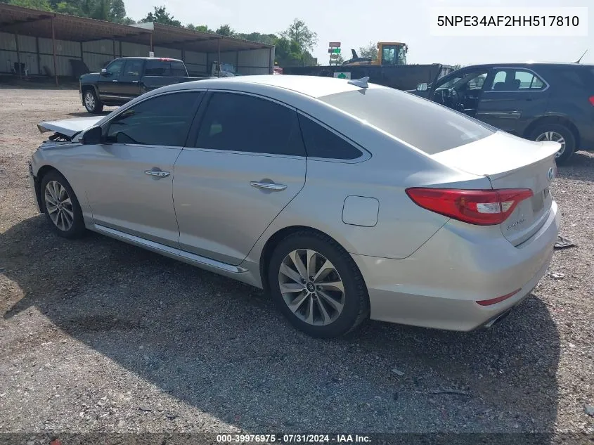 5NPE34AF2HH517810 2017 Hyundai Sonata Sport