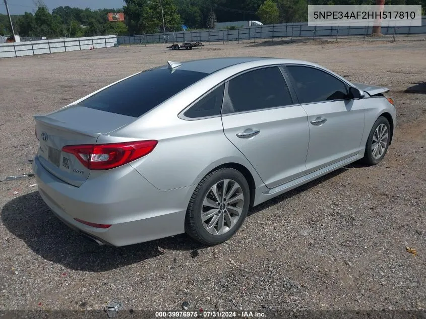 5NPE34AF2HH517810 2017 Hyundai Sonata Sport