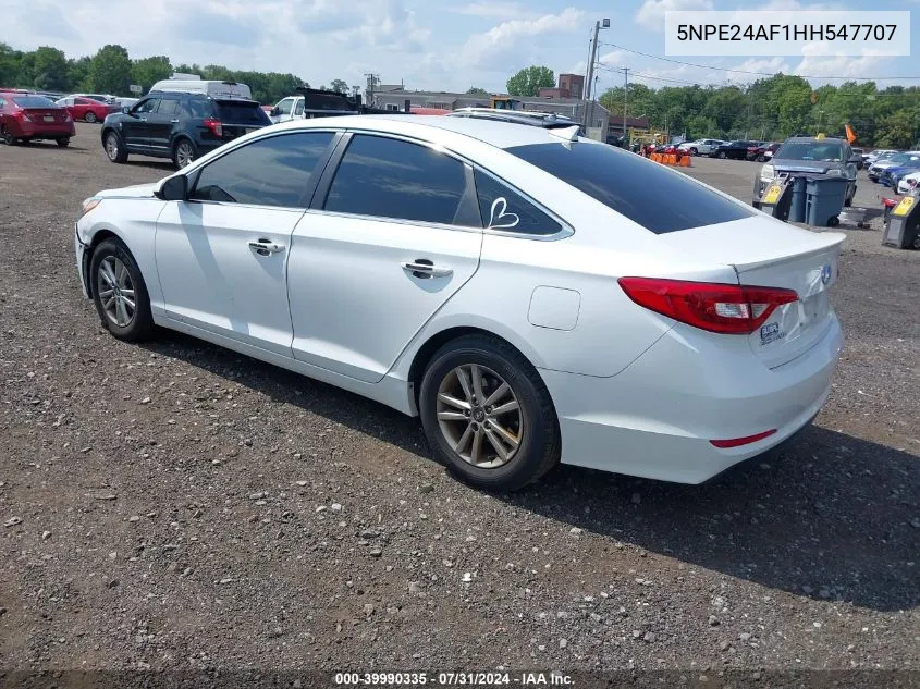 2017 Hyundai Sonata Se VIN: 5NPE24AF1HH547707 Lot: 39990335