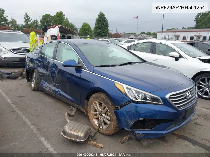 2017 Hyundai Sonata Se VIN: 5NPE24AF2HH501254 Lot: 40000345