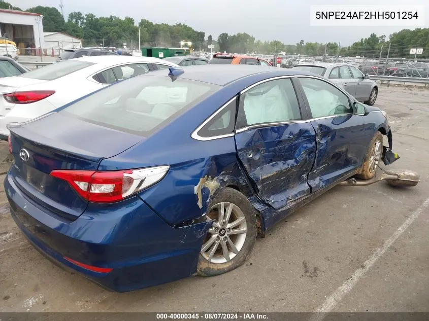 5NPE24AF2HH501254 2017 Hyundai Sonata Se