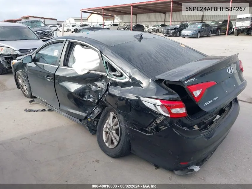 2017 Hyundai Sonata Se VIN: 5NPE24AF8HH584267 Lot: 40016608