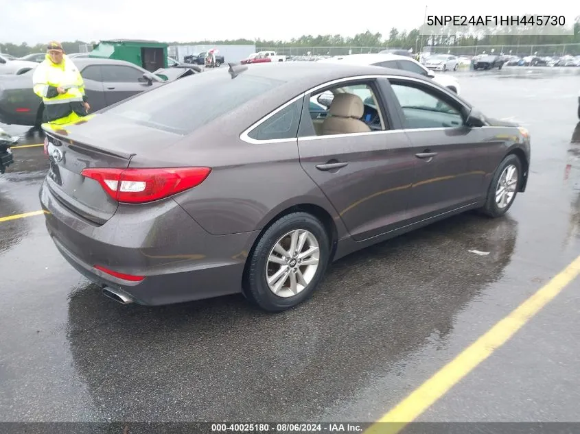 2017 Hyundai Sonata VIN: 5NPE24AF1HH445730 Lot: 40025180