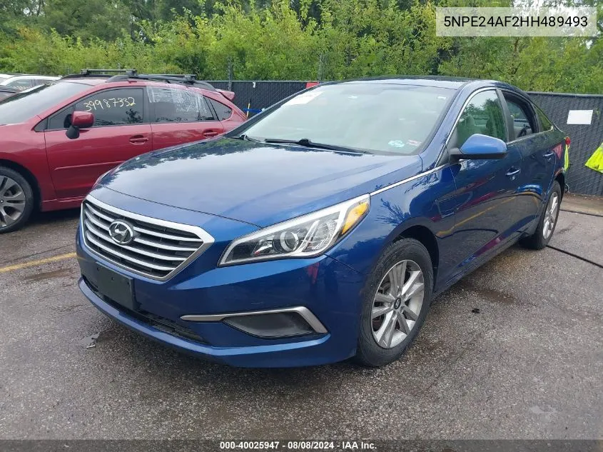 2017 Hyundai Sonata VIN: 5NPE24AF2HH489493 Lot: 40025947