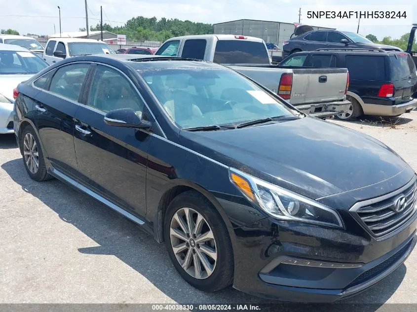 5NPE34AF1HH538244 2017 Hyundai Sonata Limited