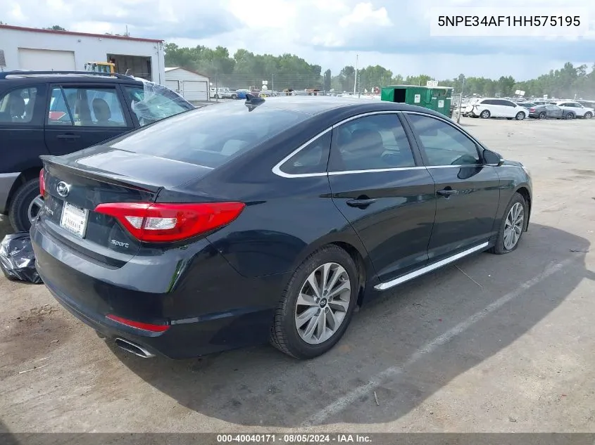 2017 Hyundai Sonata Sport VIN: 5NPE34AF1HH575195 Lot: 40040171