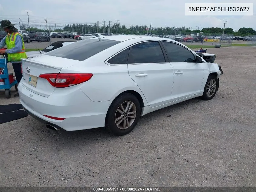 2017 Hyundai Sonata Se VIN: 5NPE24AF5HH532627 Lot: 40065391