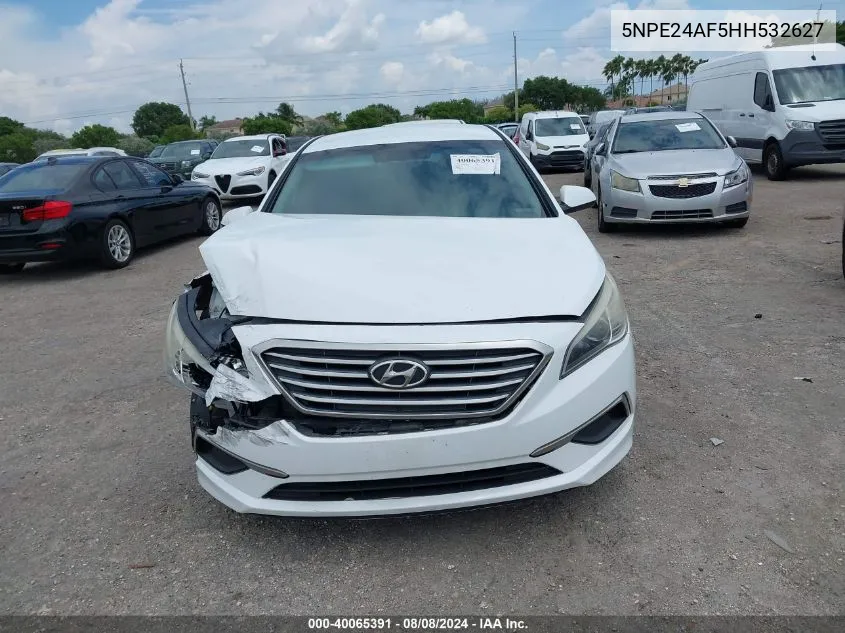 2017 Hyundai Sonata Se VIN: 5NPE24AF5HH532627 Lot: 40065391