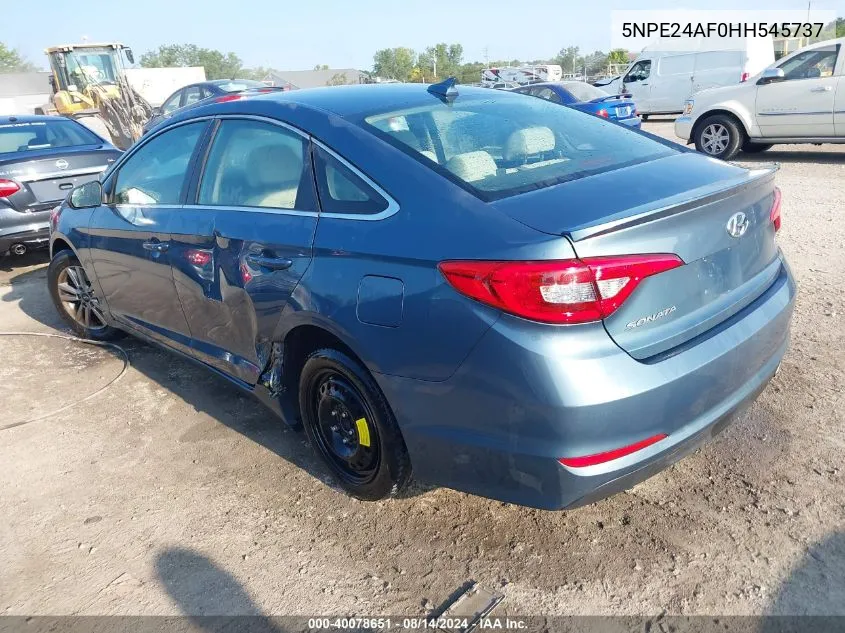 5NPE24AF0HH545737 2017 Hyundai Sonata Se