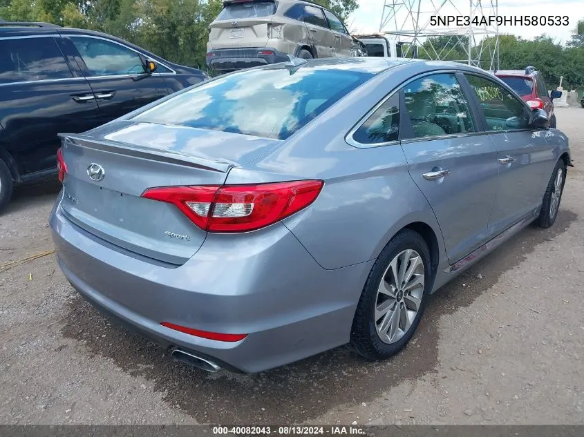 2017 Hyundai Sonata Sport VIN: 5NPE34AF9HH580533 Lot: 40082043