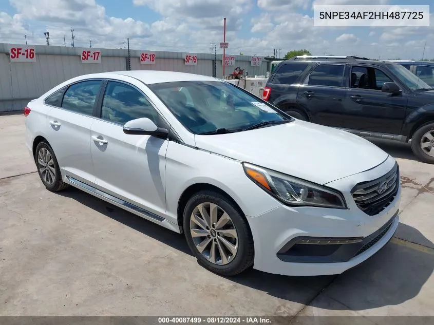 2017 Hyundai Sonata Sport VIN: 5NPE34AF2HH487725 Lot: 40087499