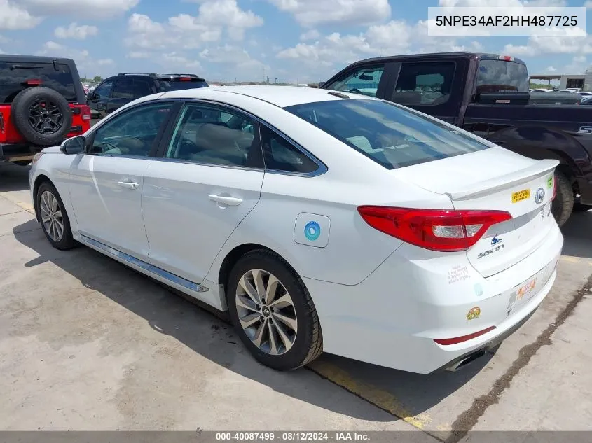 5NPE34AF2HH487725 2017 Hyundai Sonata Sport