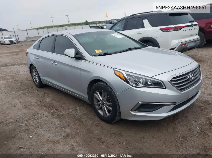 2017 Hyundai Sonata Eco VIN: 5NPE24AA3HH495551 Lot: 40093290