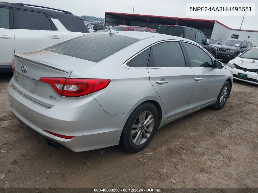 5NPE24AA3HH495551 2017 Hyundai Sonata Eco