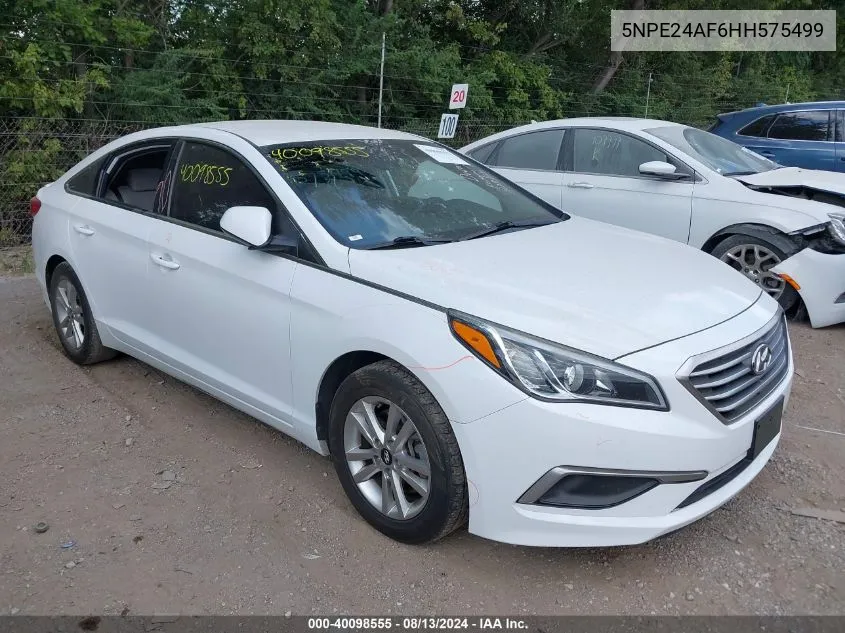 2017 Hyundai Sonata VIN: 5NPE24AF6HH575499 Lot: 40098555