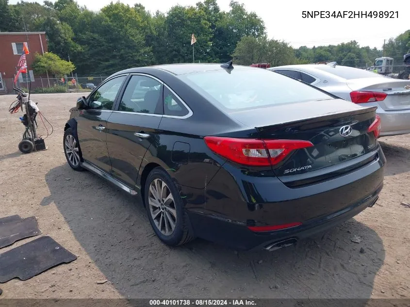 2017 Hyundai Sonata Sport VIN: 5NPE34AF2HH498921 Lot: 40101738