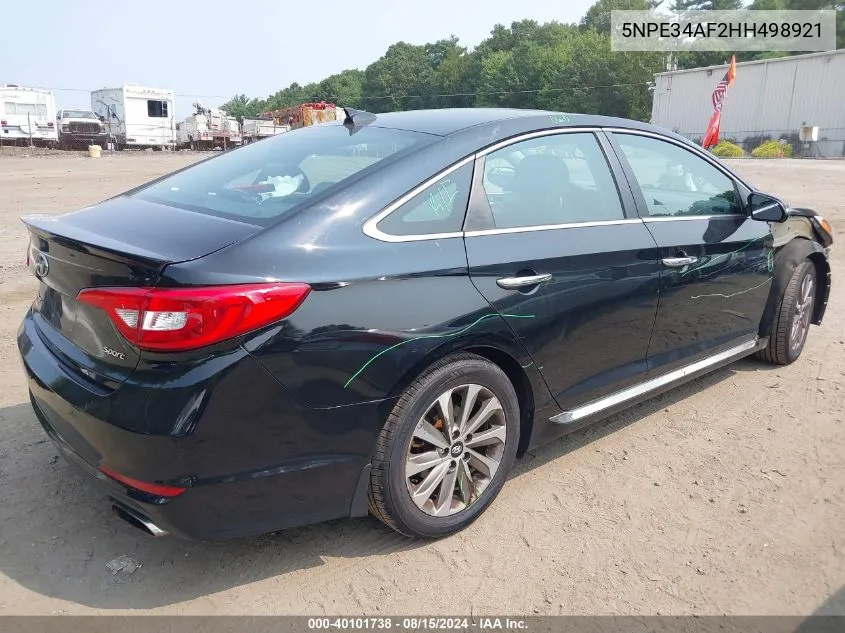 5NPE34AF2HH498921 2017 Hyundai Sonata Sport