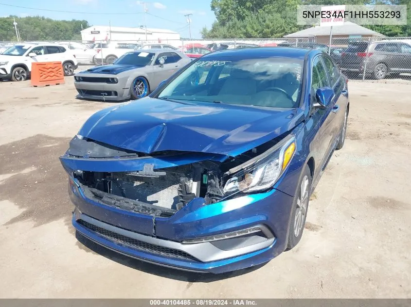 5NPE34AF1HH553293 2017 Hyundai Sonata Sport