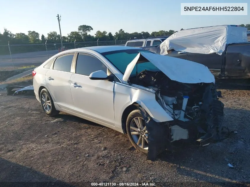 2017 Hyundai Sonata VIN: 5NPE24AF6HH522804 Lot: 40121130