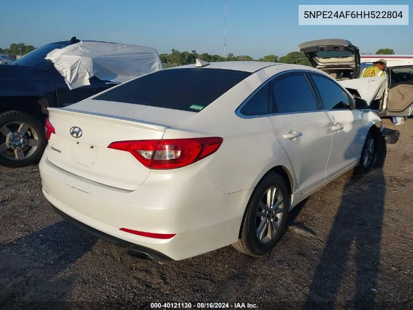 2017 Hyundai Sonata VIN: 5NPE24AF6HH522804 Lot: 40121130