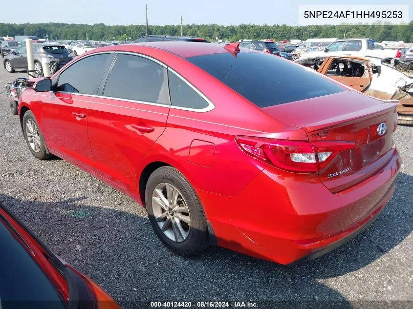 2017 Hyundai Sonata Se VIN: 5NPE24AF1HH495253 Lot: 40124420