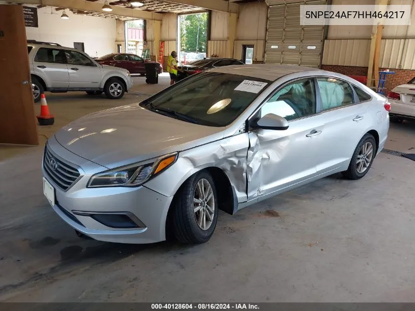 2017 Hyundai Sonata Se VIN: 5NPE24AF7HH464217 Lot: 40128604