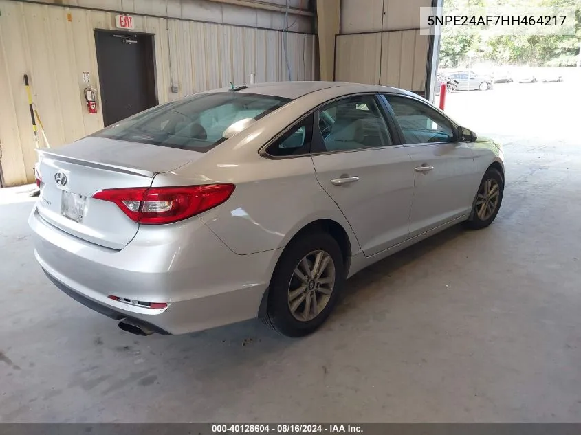 2017 Hyundai Sonata Se VIN: 5NPE24AF7HH464217 Lot: 40128604