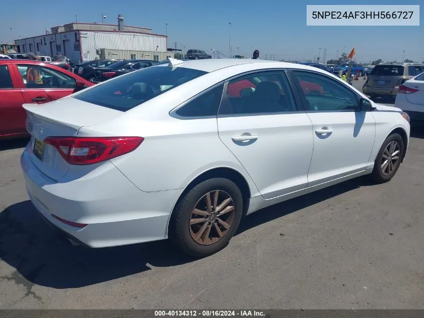 5NPE24AF3HH566727 2017 Hyundai Sonata Se